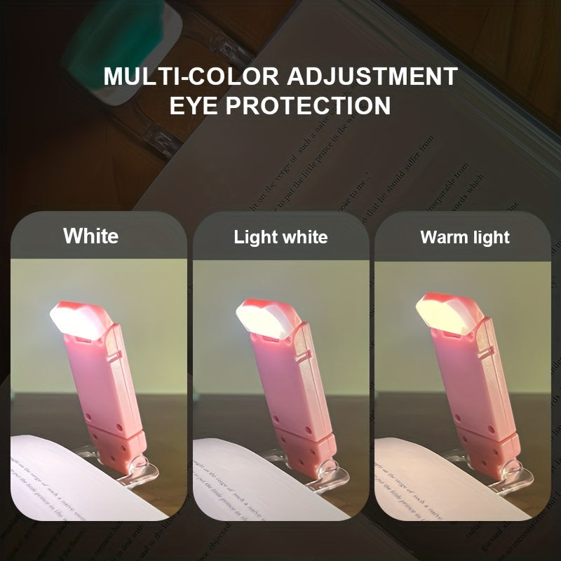 GrowGadget® Dimmable LED Clip-On Reading Lamp – USB Rechargeable – Touch Control – Warm White Eye-Caring Desk Light for Indoor Use – 200mAh Battery