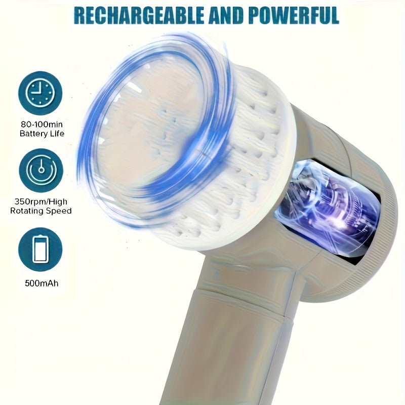 GrowGadget® Electric Cleaning Brush – 5 Brush Heads – USB Rechargeable – Portable Spin Scrubber for Kitchen, Bathroom, Tiles & Stove – 500mAh Battery
