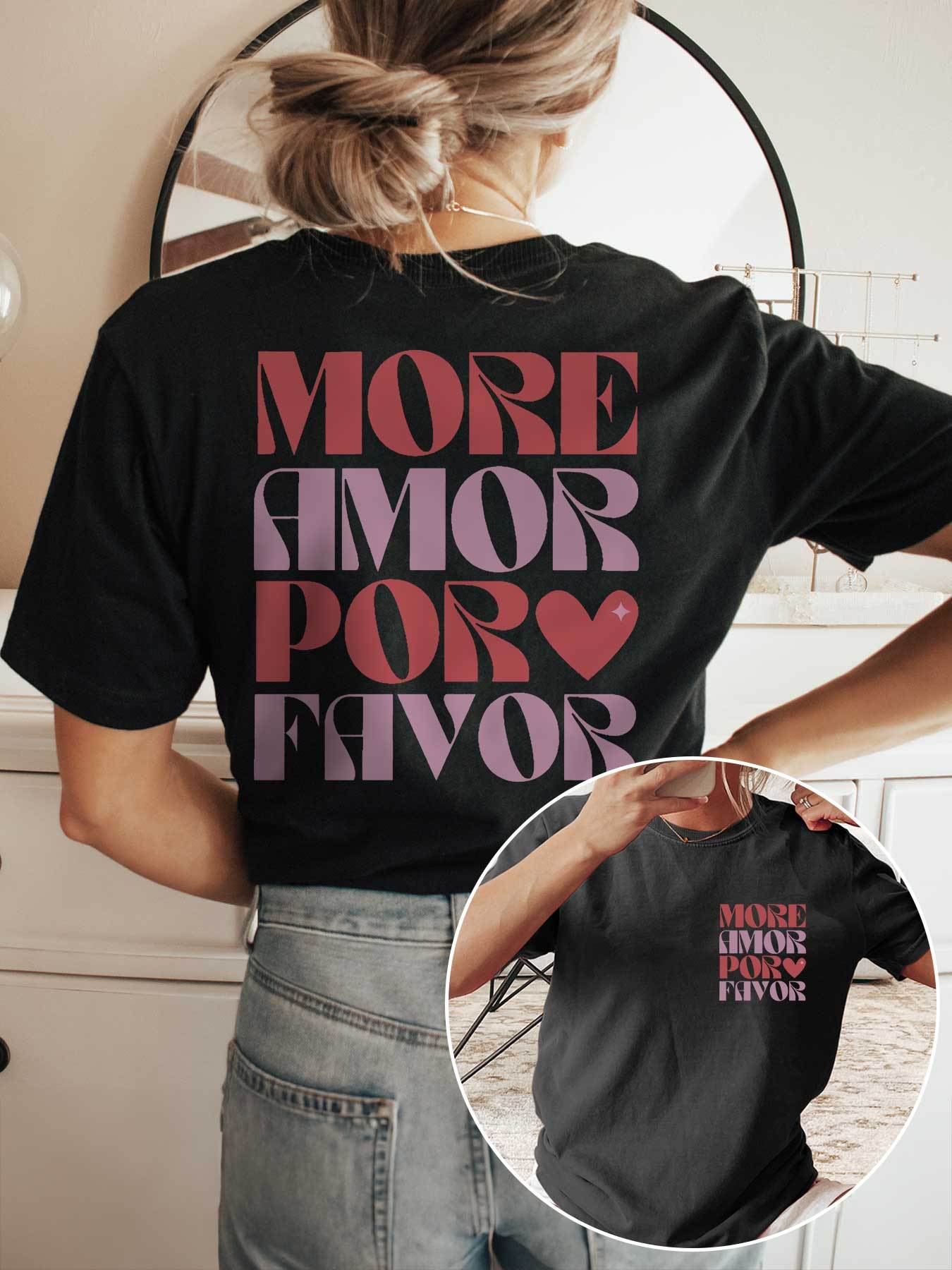 Dames "Meer Liefde Als U Wilt" Grafisch T-shirt - Casual Crew Neck Korte Mouw T-shirt met Hartontwerp, Lichtgeel, Lente/Zomer Mode, Casual Kleding|Speelse Print|Comfortabele Pasvorm, Dames T-shirts