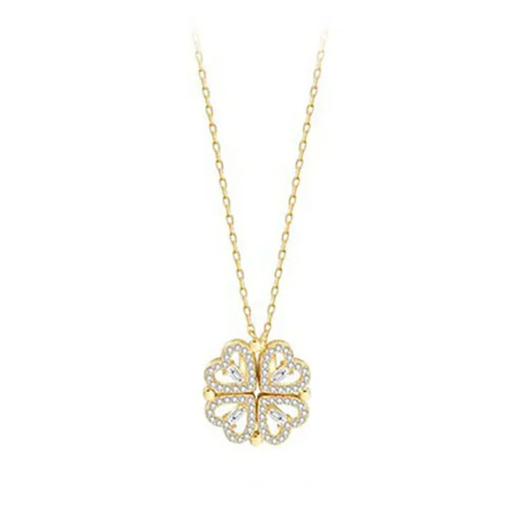 Novi Love - Heart & Clover Pendant Necklace
