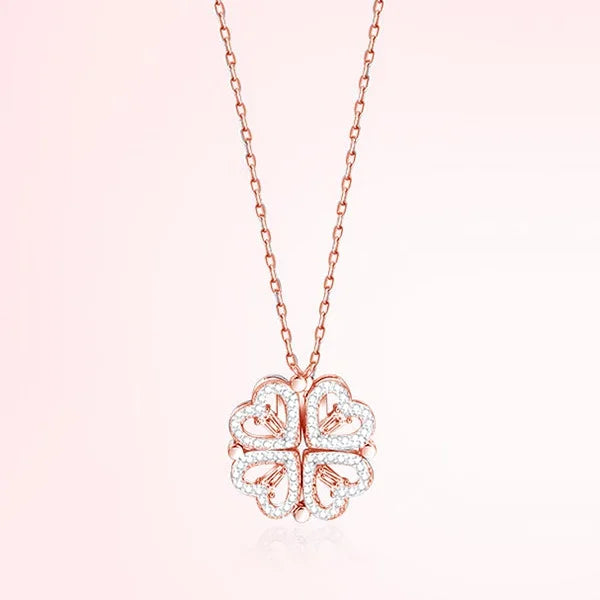 Novi Love - Heart & Clover Pendant Necklace