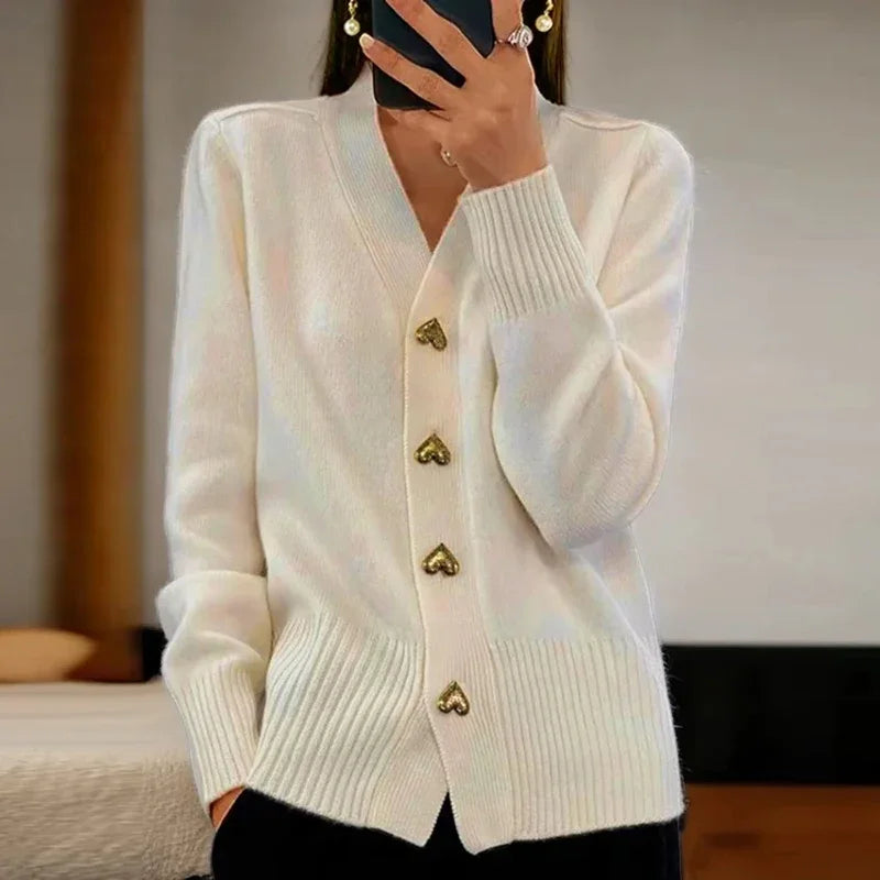 Novi Cozy - Knitted V-Neck Cardigan