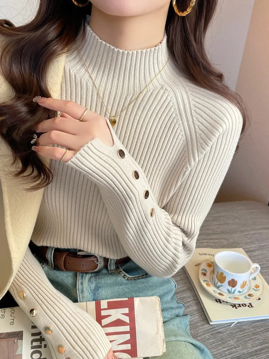 Novi Essential - Ribbed Knit Pullover