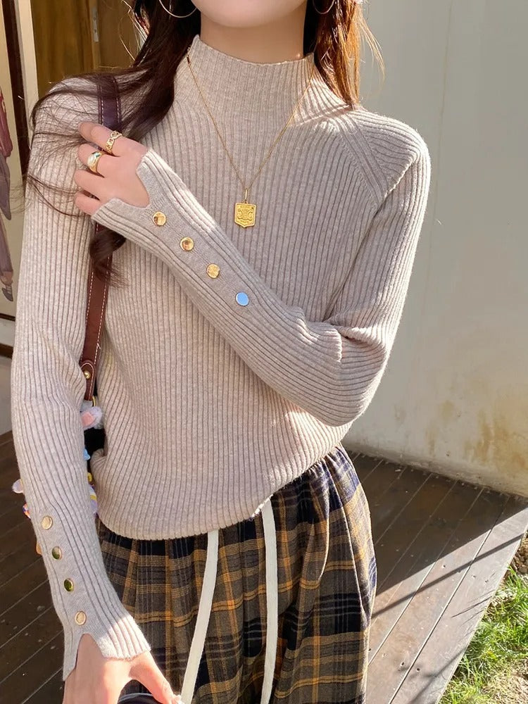 Novi Essential - Ribbed Knit Pullover