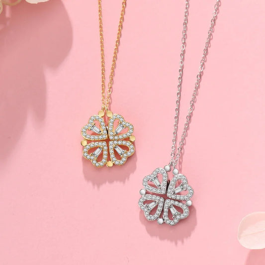 Novi Love - Heart & Clover Pendant Necklace
