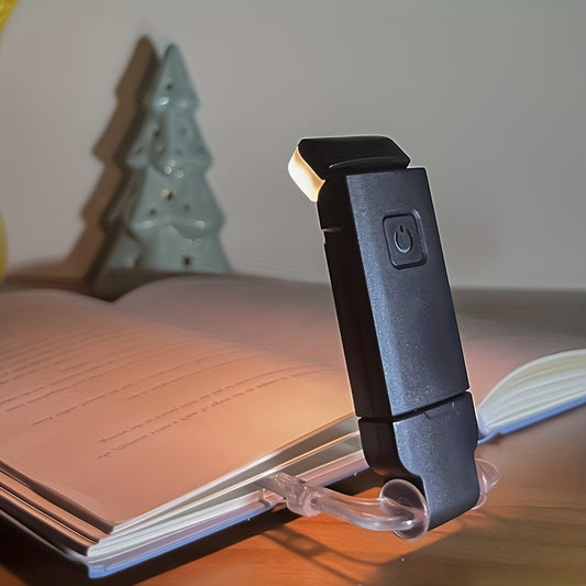 GrowGadget® Dimmable LED Clip-On Reading Lamp – USB Rechargeable – Touch Control – Warm White Eye-Caring Desk Light for Indoor Use – 200mAh Battery