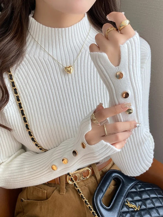 Novi Essential - Ribbed Knit Pullover